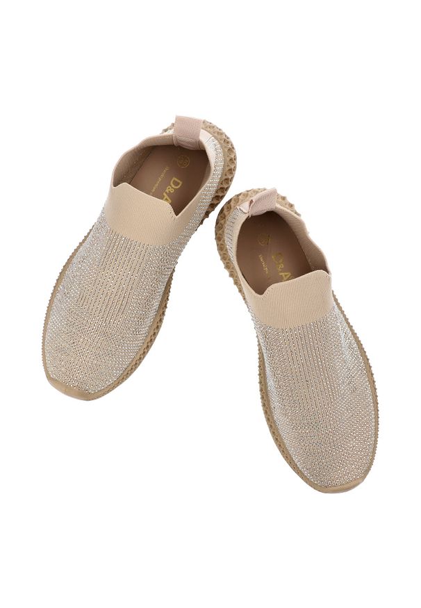 Beżowe Półbuty S.Barski Sportowe Modne Obuwie Damskie. Okazja: na co dzień, na spacer. Zapięcie: bez zapięcia. Kolor: beżowy. Materiał: materiał, jeans, dzianina. Szerokość cholewki: normalna. Styl: sportowy