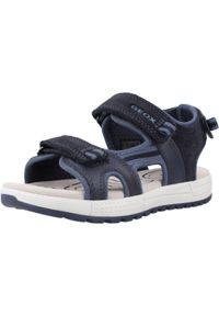 Geox - Sandały GEOX J SANDAL ALBEN BOY Niebieski. Kolor: niebieski. Materiał: tkanina, skóra. Sezon: lato