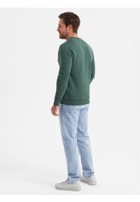 Ombre Clothing - Bluza męska zakładana przez głowę z nadrukiem - zielona V2. Kolor: zielony. Materiał: poliester, bawełna. Wzór: nadruk #3