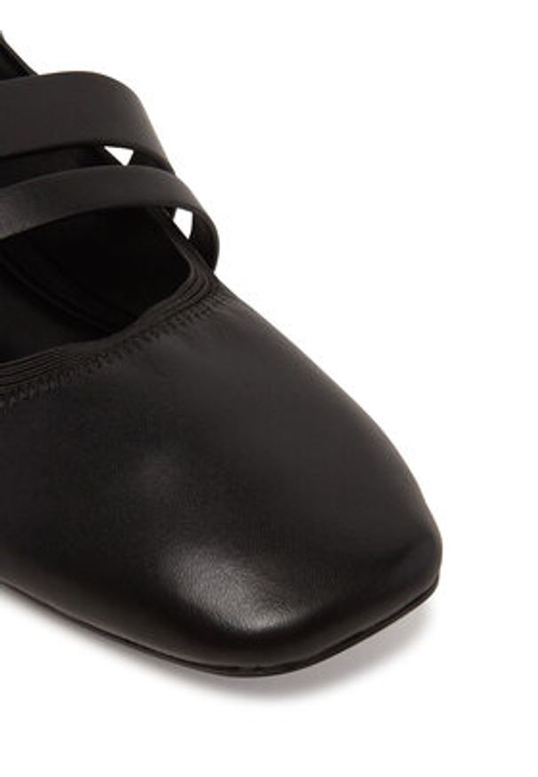 DKNY Baleriny Dade Ballet Flat 5 K1556997 Czarny. Kolor: czarny. Materiał: skóra