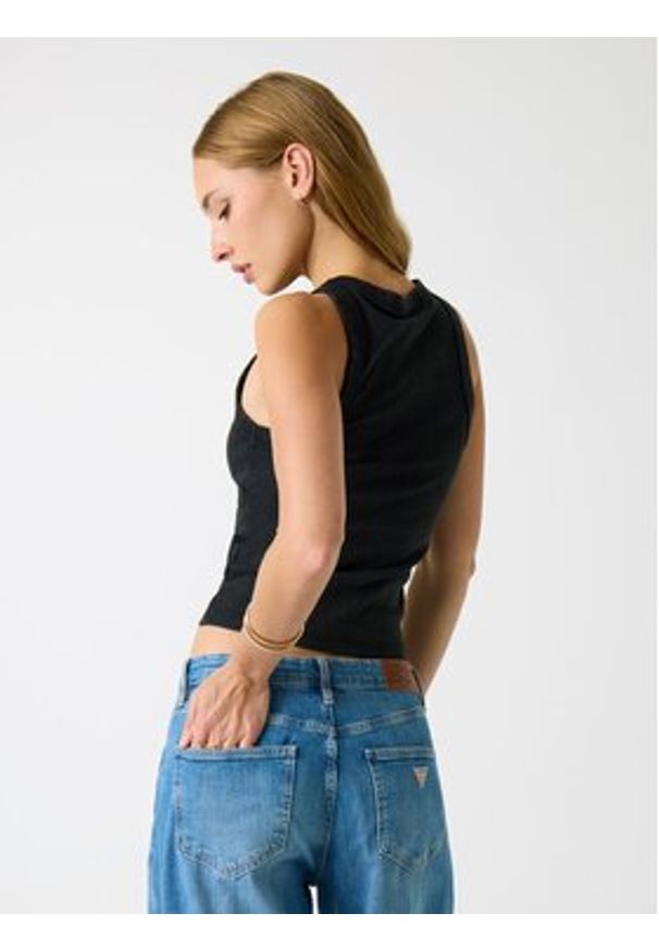 Guess Jeans Top 180345 Czarny Classic Fit. Kolor: czarny