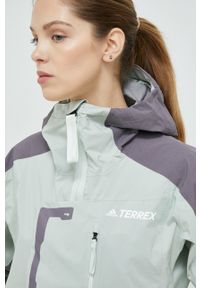 adidas TERREX kurtka outdoorowa Xploric kolor zielony. Kolor: zielony. Materiał: tkanina, materiał. Długość: długie #2
