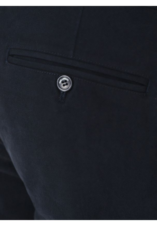 Pako Lorente - PAKO LORENTE – Gładkie spodnie męskie w kolorze granatowym. Kolor: niebieski. Materiał: elastan, bawełna. Wzór: gładki. Styl: klasyczny