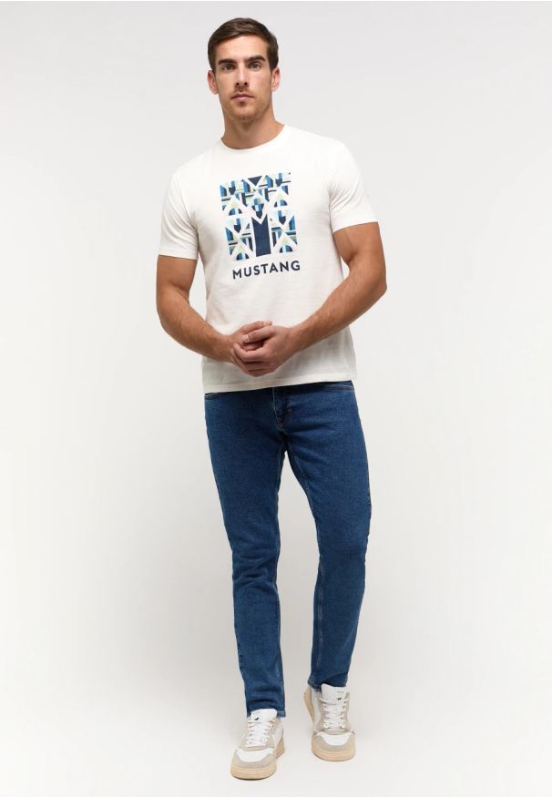 Męskie Spodnie Jeansowe Mustang Style Oregon Slim Denim Blue 1014863 5000 700