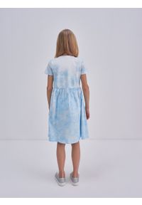 Big-Star - Sukienka dziewczęca z bawełny ekologicznej tie-dye Fionalka 400. Kolor: niebieski. Materiał: bawełna. Wzór: nadruk, kolorowy #5