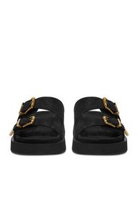 Badura Klapki CYCLAMEN-80033-25 Czarny. Kolor: czarny. Materiał: zamsz, skóra #4