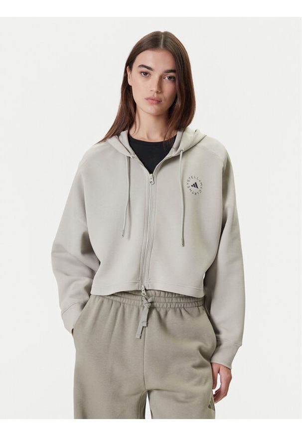 Adidas by Stella McCartney - adidas by Stella McCartney Bluza JX6781 Szary Loose Fit. Kolor: szary. Materiał: bawełna