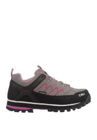 Damskie buty trekkingowe górskie ze skóry zamszowej VIBRAM CMP MOON LOW. Okazja: na co dzień. Kolor: czarny, szary, wielokolorowy. Materiał: zamsz, skóra