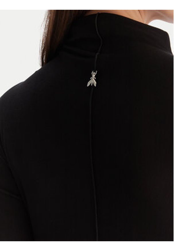 Patrizia Pepe Sukienka dzianinowa 2A2958 J337 Czarny Regular Fit. Kolor: czarny. Materiał: wiskoza