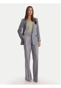 Marella Spodnie materiałowe Odino 2613131121 Błękitny Straight Fit. Kolor: niebieski. Materiał: len #3