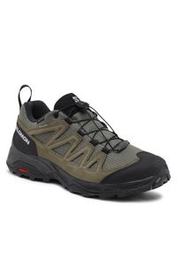 salomon - Salomon Trekkingi X Ward Leather GORE-TEX L47182200 Zielony. Kolor: zielony. Materiał: skóra, zamsz. Technologia: Gore-Tex. Sport: turystyka piesza