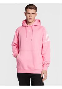 Adidas - adidas Bluza Rekive HK7312 Różowy Regular Fit. Kolor: różowy. Materiał: bawełna
