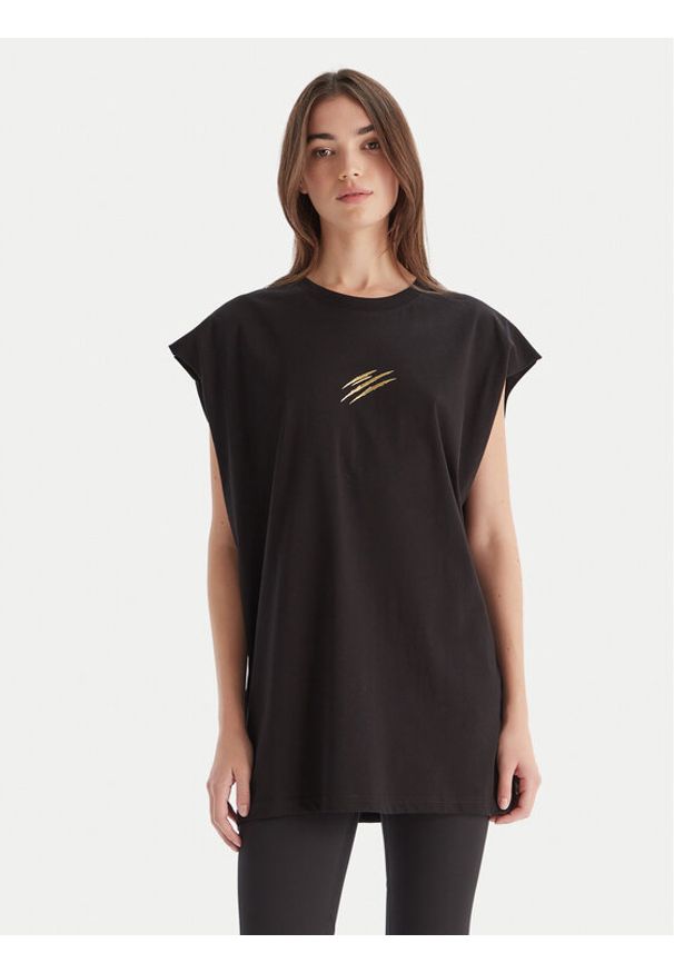 Plein Sport Tank top PAEC MRK0104 STE001N Czarny Regular Fit. Kolor: czarny. Materiał: bawełna. Styl: sportowy