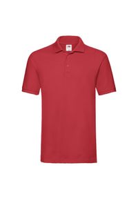 FRUIT OF THE LOOM - Męska Koszulka Polo Premium. Typ kołnierza: polo. Kolor: czerwony