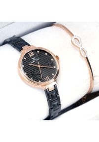 Zestaw zegarek damski Daniel Klein 11957 - czarny + bransoletka. Kolor: czarny #1