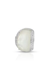 W.KRUK - Pierścionek białe złoto ENRICO CAPRA. Materiał: złote. Kolor: biały, wielokolorowy, złoty. Kamień szlachetny: kryształ, perła, brylant