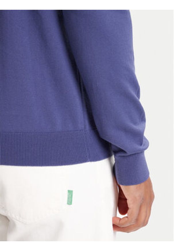 United Colors of Benetton - United Colors Of Benetton Sweter 1098U1I76 Fioletowy Regular Fit. Kolor: fioletowy. Materiał: bawełna