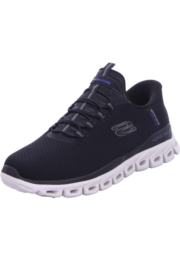 skechers - Kapcie SKECHERS SLIP-INS 233010S SUMMITS Czarny. Kolor: czarny. Materiał: tkanina