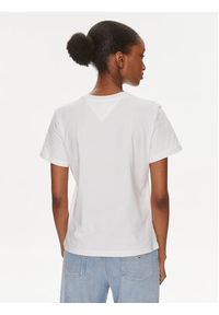 Tommy Jeans T-Shirt Essential Logo DW0DW17828 Biały Regular Fit. Kolor: biały. Materiał: bawełna
