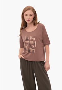 Volcano - Bawełniana koszulka, Comfort Fit, T-PRIME. Okazja: na co dzień. Materiał: bawełna. Wzór: nadruk. Styl: casual #1