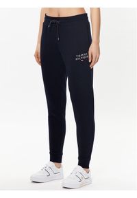TOMMY HILFIGER - Tommy Hilfiger Spodnie dresowe UW0UW04522 Granatowy Regular Fit. Kolor: niebieski. Materiał: bawełna, dresówka #1