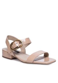 Gino Rossi Sandały TERANOVA-113494 Beżowy. Kolor: beżowy. Materiał: lakier, skóra #6