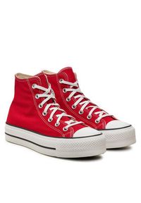 Converse Trampki Chuck Taylor All Star Lift Platform HI A09220C Czerwony. Kolor: czerwony. Materiał: materiał. Obcas: na platformie