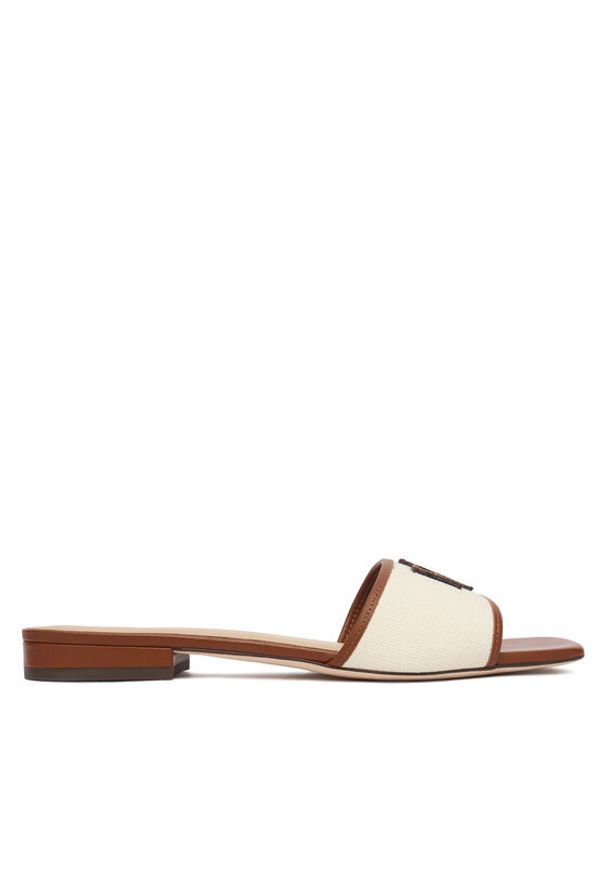 Lauren Ralph Lauren - LAUREN RALPH LAUREN Klapki 802P04395003 Écru. Kolor: kremowy. Materiał: materiał