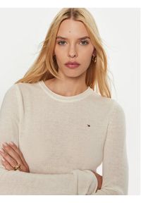 TOMMY HILFIGER - Tommy Hilfiger Sweter WW0WW44161 Écru Regular Fit. Materiał: wełna