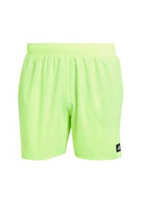 Adidas - Szorty do pływania Solid CLX Short-Length. Kolor: czarny, wielokolorowy, żółty. Materiał: materiał