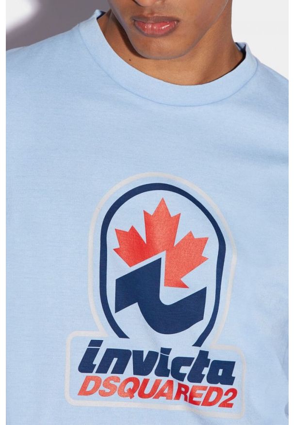 DSQUARED2 Niebieski t-shirt męski invicta cigar, Rozmiar XXL. Kolor: niebieski