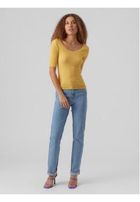 Vero Moda Sweter Estela 10277850 Żółty Slim Fit. Kolor: żółty. Materiał: syntetyk #3