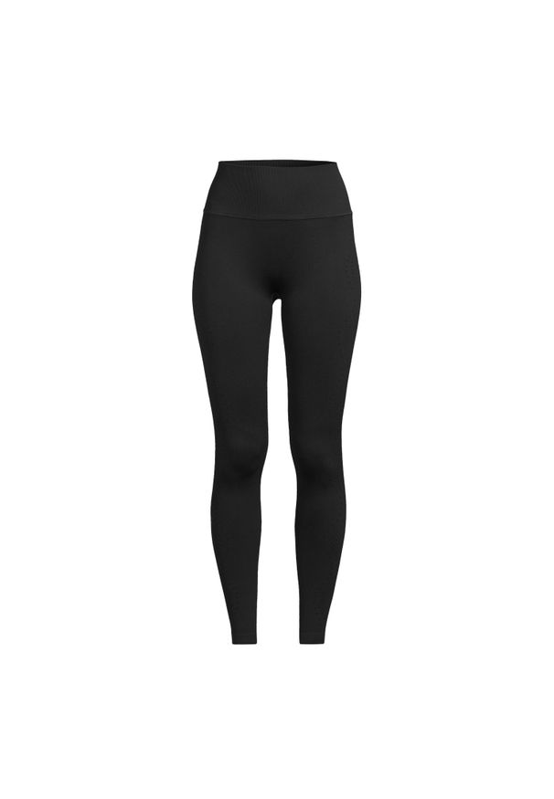 CASALL - Damskie legginsy z wysokim stanem Casall Scallop. Stan: podwyższony. Kolor: czarny. Materiał: poliamid. Sport: fitness, joga i pilates