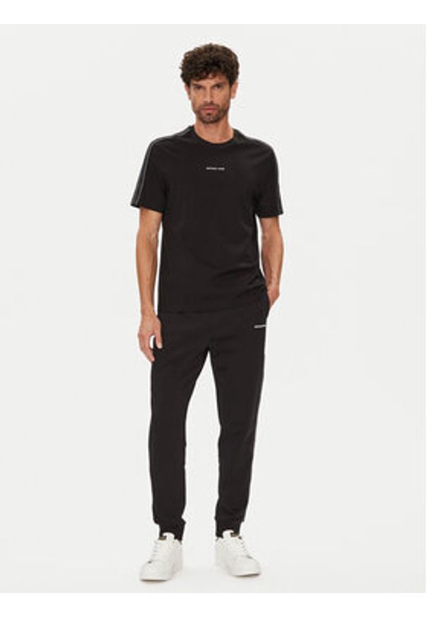 Michael Kors T-Shirt CT4524E1V2 Czarny Regular Fit. Kolor: czarny. Materiał: bawełna