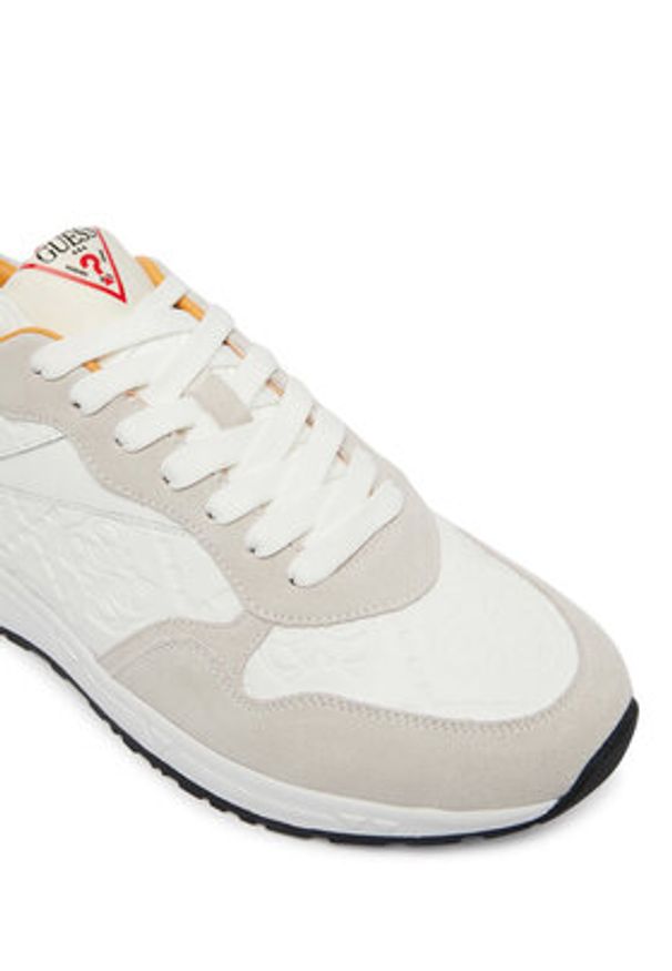 Guess Sneakersy FMJRIA PEL12 Biały. Kolor: biały. Materiał: skóra, zamsz