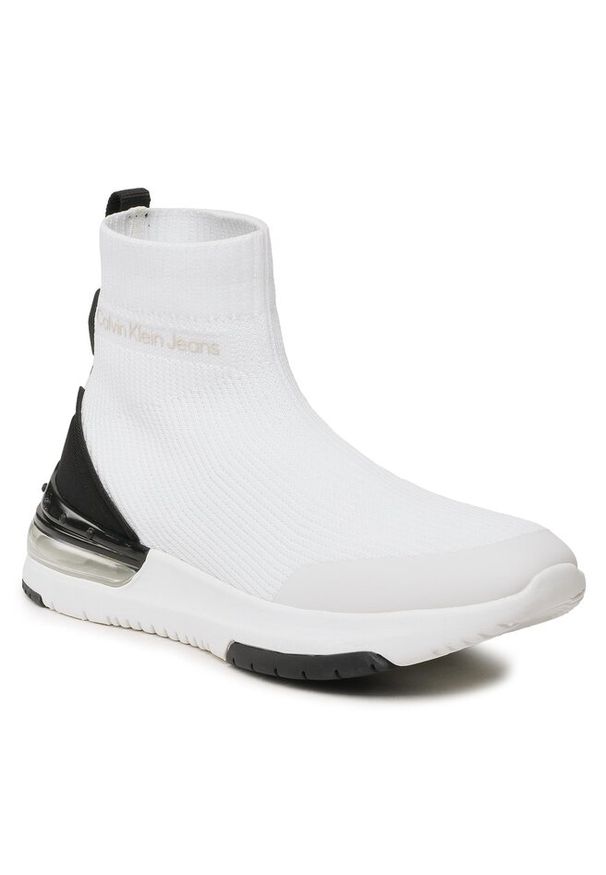 Sneakersy Calvin Klein Jeans. Kolor: biały. Sport: bieganie