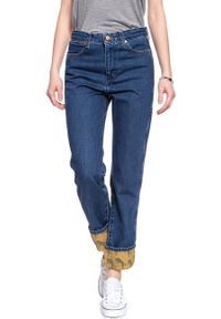 Wrangler - WRANGLER RETRO BOYFRIEND B&Y DARK HORSE W243SW22W. Wzór: jednolity, aplikacja. Styl: retro #8