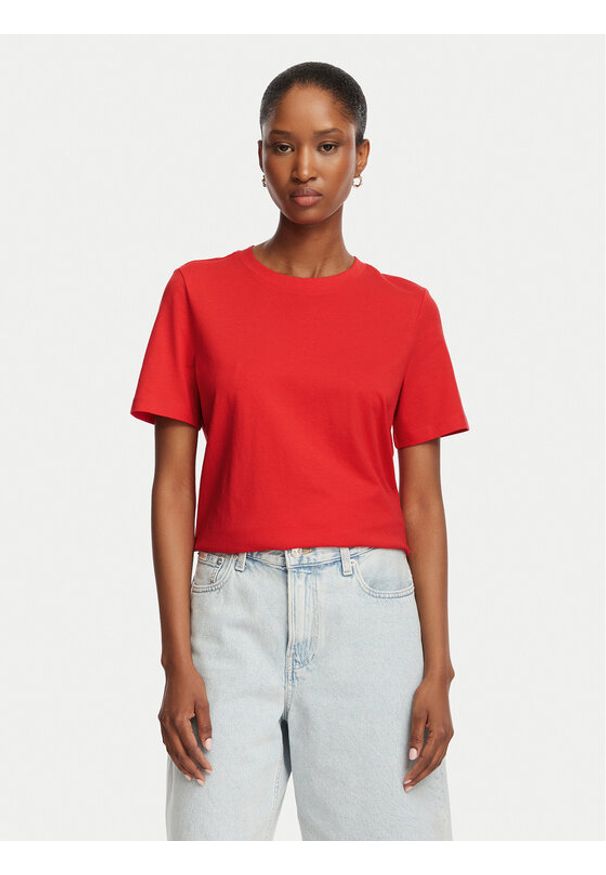 Vero Moda T-Shirt Paulina 10316991 Różowy Regular Fit. Kolor: różowy. Materiał: bawełna