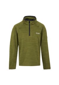 Regatta - Dziecięca Bluza Z Suwakiem Szybkoschnąca Berley. Kolor: czarny, wielokolorowy, zielony. Sport: turystyka piesza #1