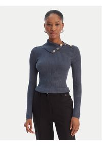 Guess Sweter W6RR07 Z2YK2 Niebieski Regular Fit. Kolor: niebieski. Materiał: wiskoza #1