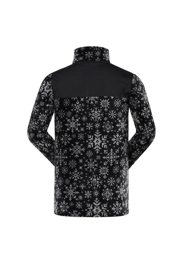 ALPINE PRO - Bluza męska polarowa ciepła Alpine Pro Eflin. Kolor: czarny. Materiał: polar. Sport: wspinaczka, turystyka piesza