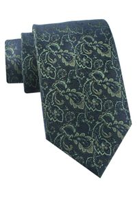 Krawat Męski - Chattier - Odcienie Zieleni, Wzór Kwiatowy. Kolor: zielony. Materiał: tkanina. Wzór: kwiaty. Styl: klasyczny, wizytowy, elegancki