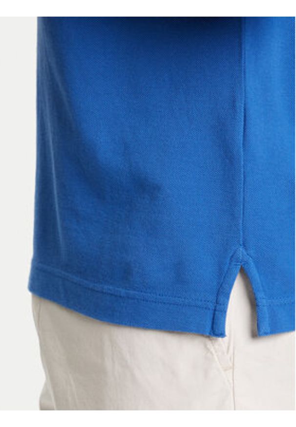 United Colors of Benetton - United Colors Of Benetton Polo 3089J3179 Niebieski Regular Fit. Typ kołnierza: polo. Kolor: niebieski. Materiał: bawełna