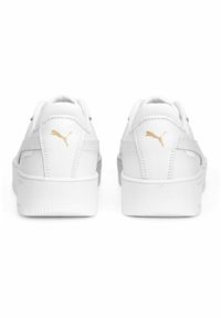 Puma - Sneakersy damskie Carina Street PUMA White Gold. Okazja: na co dzień. Kolor: biały, żółty, wielokolorowy. Obcas: na platformie