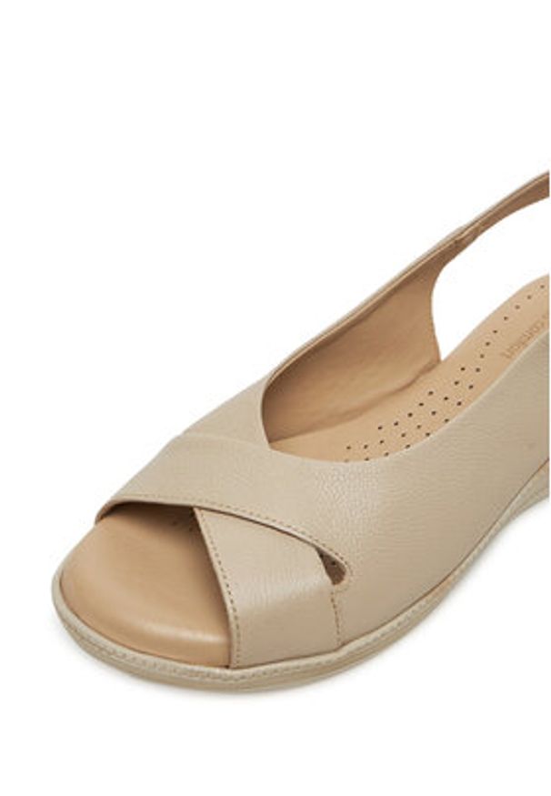 Go Soft Sandały WI23-ESTER-01 Beżowy. Kolor: beżowy. Materiał: skóra