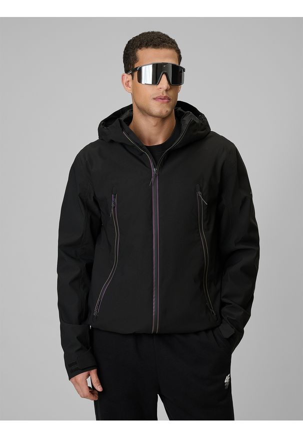 4f - 4F Kurtka przejściowa membrana 5000 męska - czarna M. Okazja: na spacer, na co dzień. Kolor: czarny. Materiał: materiał. Styl: casual