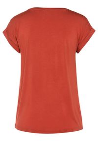 Shirt z koronką bonprix czerwony cynamonowy. Kolor: czerwony. Materiał: koronka. Wzór: koronka #2