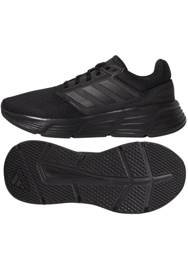 Adidas - Buty do biegania adidas Galaxy 6 W GW4131 czarne. Kolor: czarny. Materiał: guma, syntetyk, tkanina. Szerokość cholewki: normalna