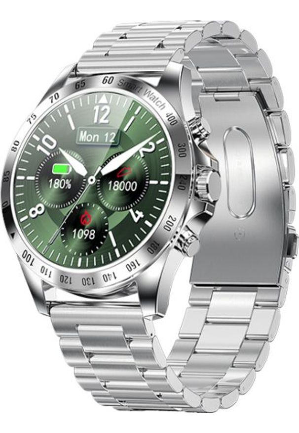 Smartwatch Garett Electronics V8 RT Srebrny (Garett V8 RT, srebrny, stalowy). Rodzaj zegarka: smartwatch. Kolor: srebrny, wielokolorowy, szary