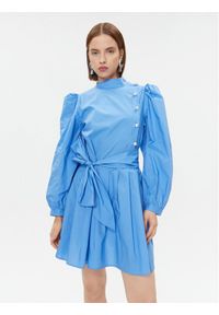 Custommade Sukienka koktajlowa Joulie 999369477 Niebieski Regular Fit. Kolor: niebieski. Materiał: bawełna. Styl: wizytowy